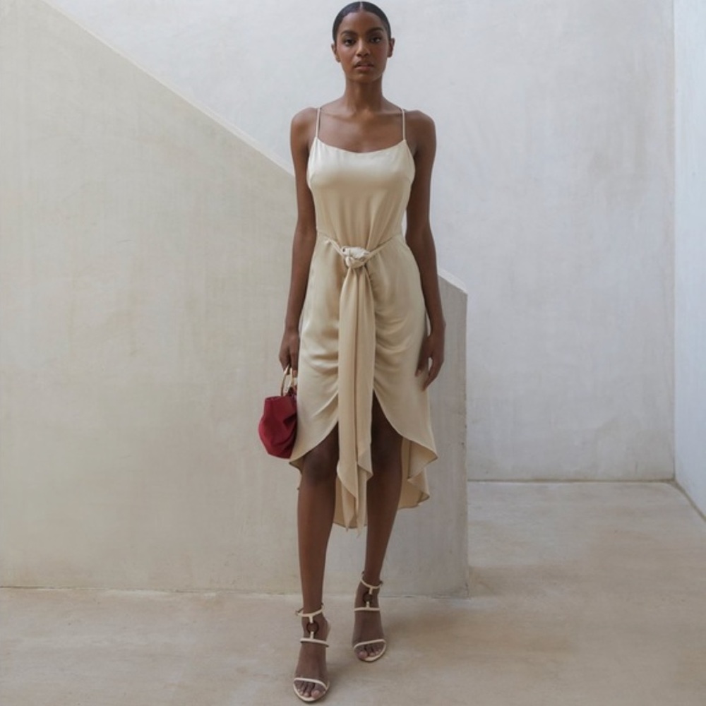 Culta Gaia Natasha Dress in Sand Size XS